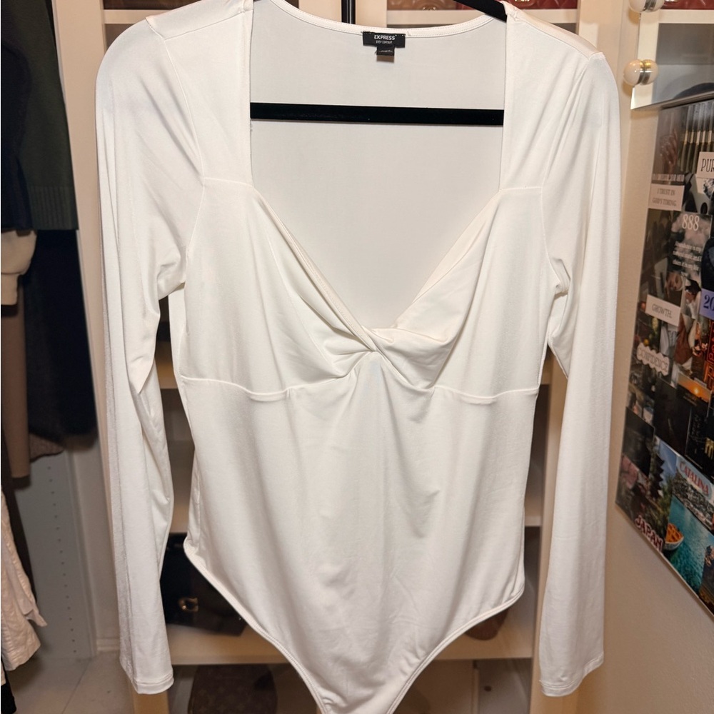 White Long-Sleeve Top